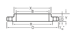 6061-T6 Aluminum Raised Face Slip-On Flanges 